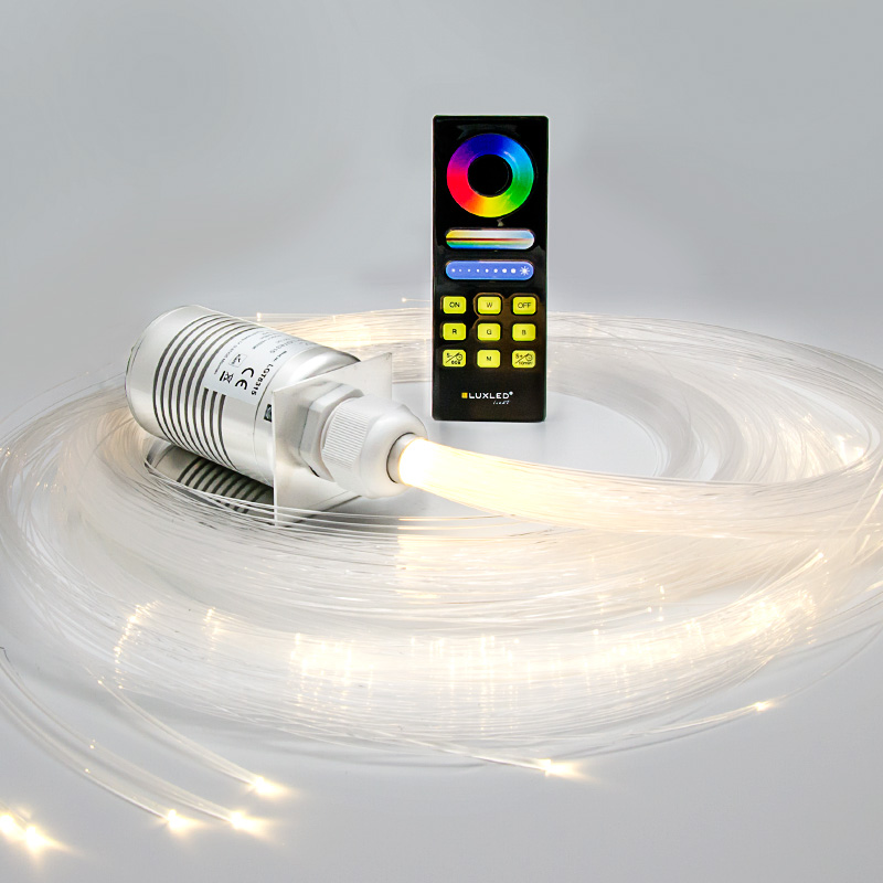 LED RGB Sternenhimmel Komplettset 360 Lichtfasern 0,75 / 1 / 2mm